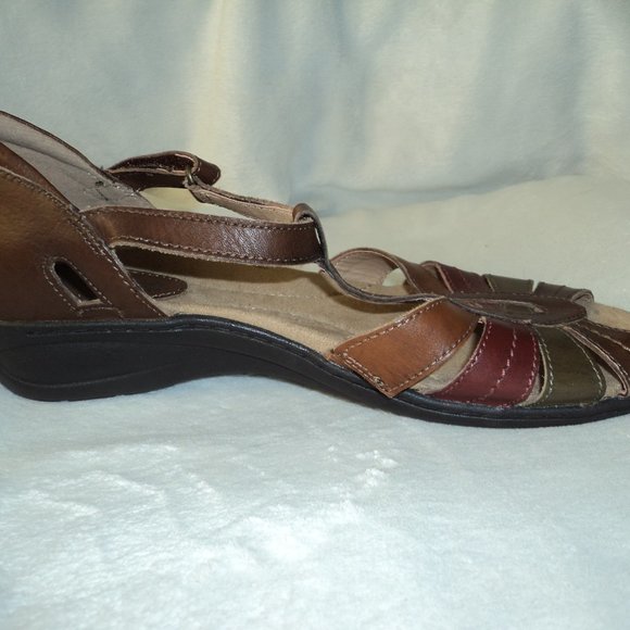 NWOT Earth Origins Women's 11 M Rosie Sandals Shoes Brown Leather Peep Toe - Picture 8 of 13